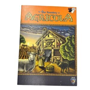 Agricola Board Game 2016 3515 Wooden Animals Strategy 1 card Missing Great Cond